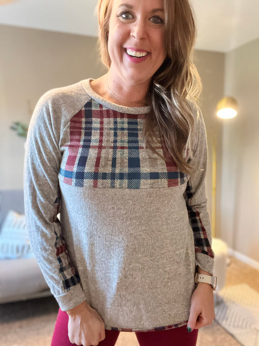 Multi Color Plaid top