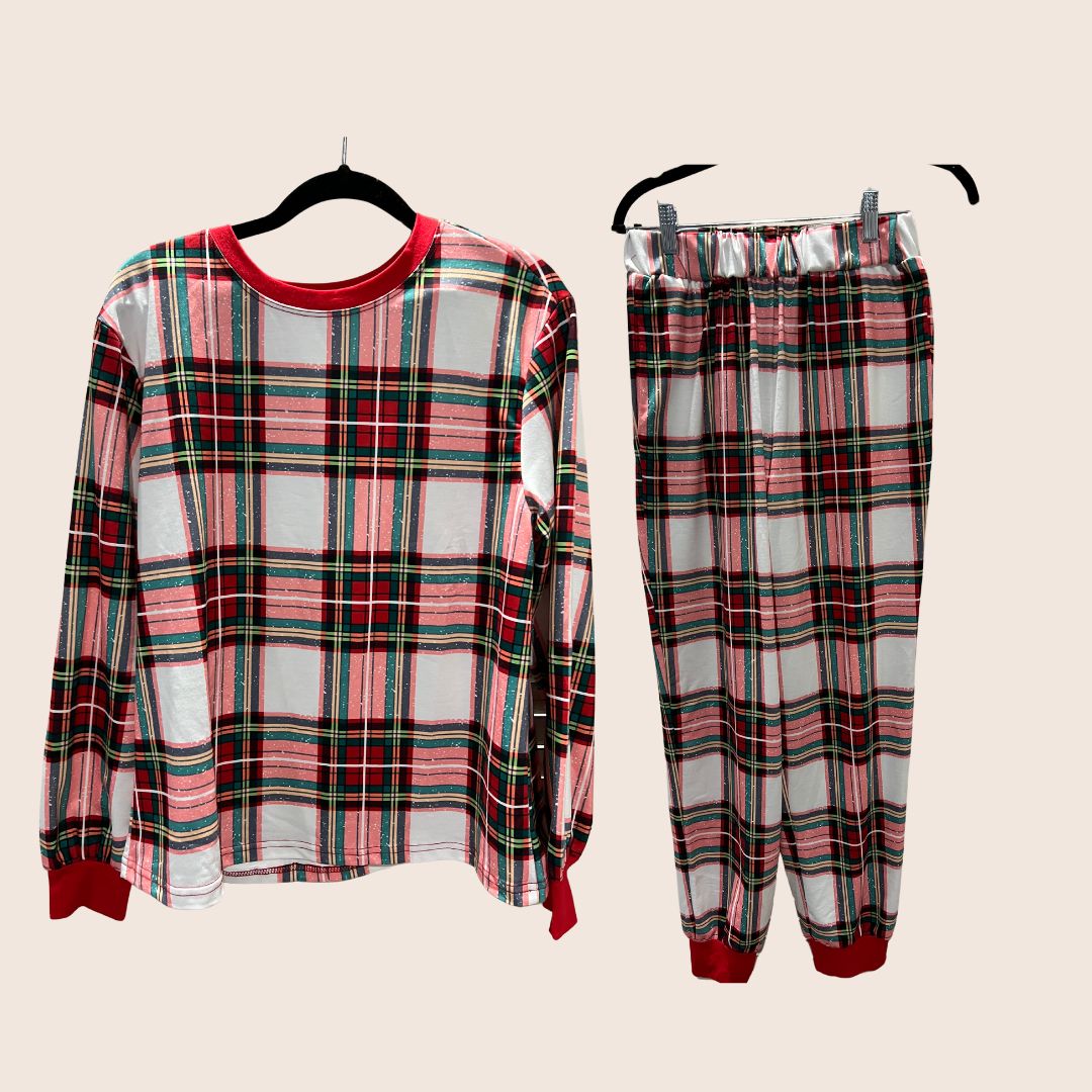 Christmas plaid loungewear set