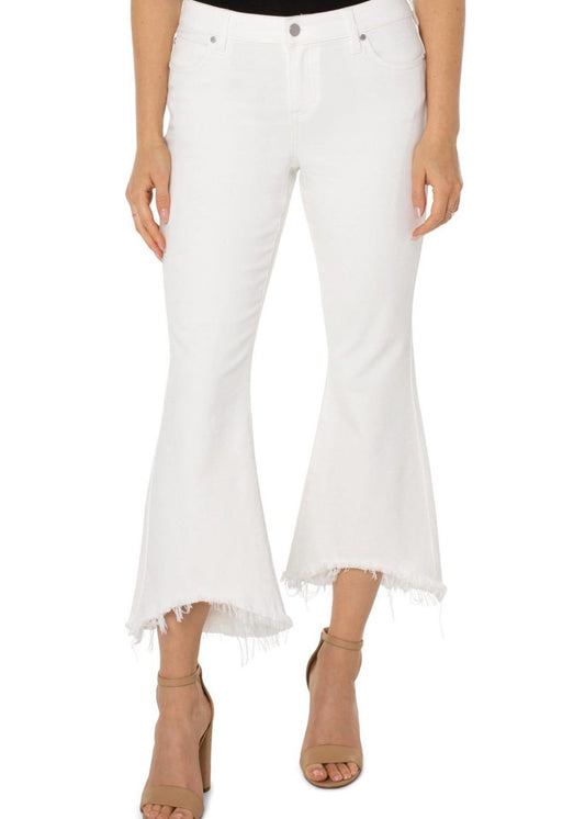 Liverpool Hannah Crop flare - bone white