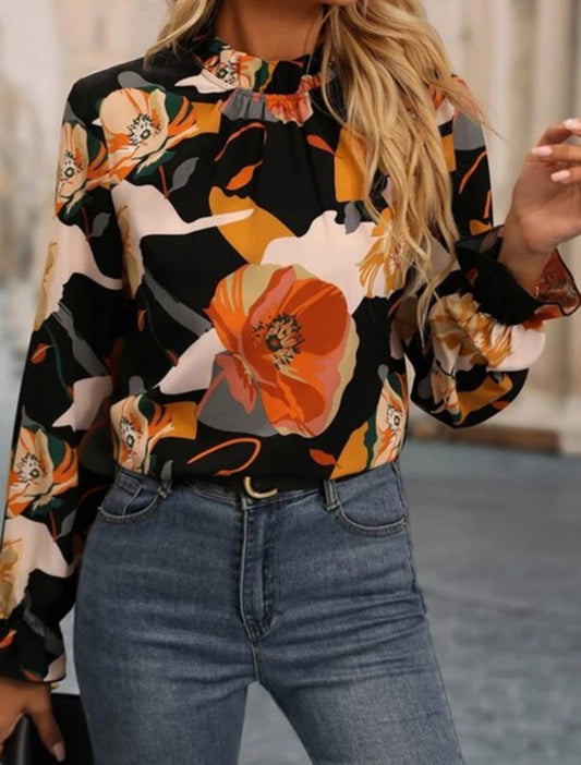 Floral long sleeve blouse