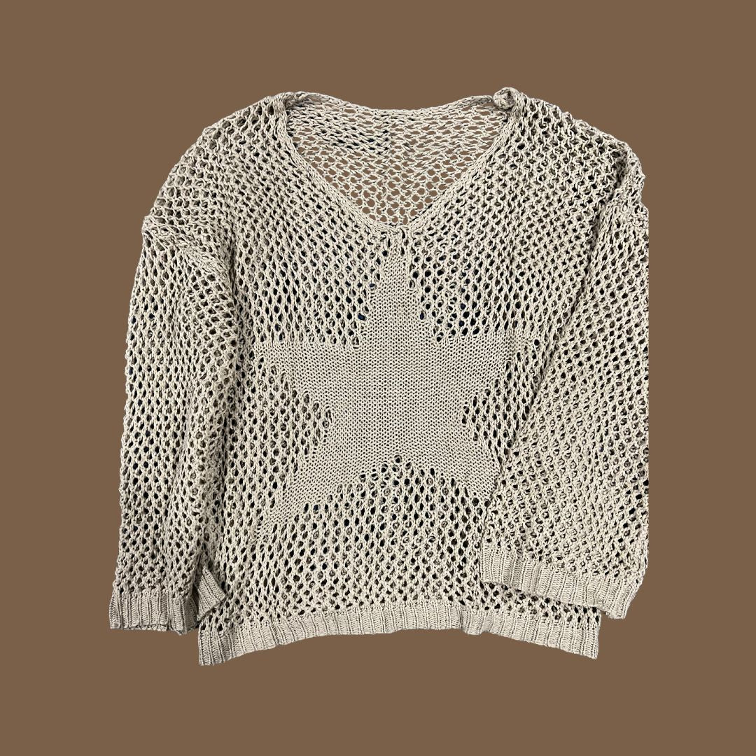 Star pattern, hollow out sweater