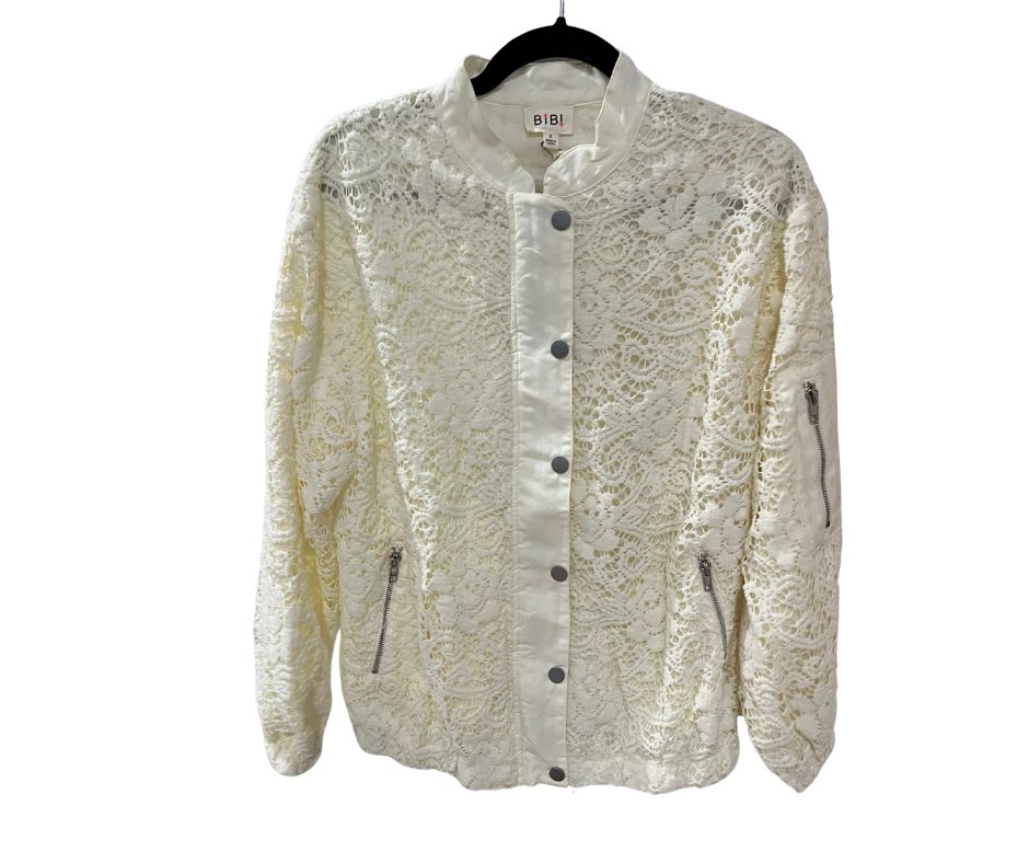 Lace bomber jacket