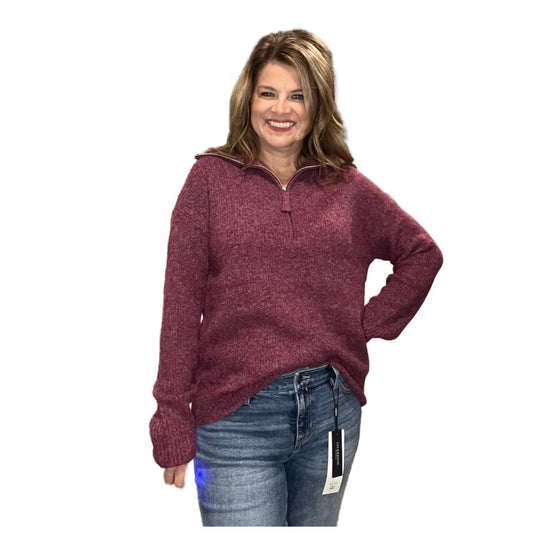 Half zip pull over sweater