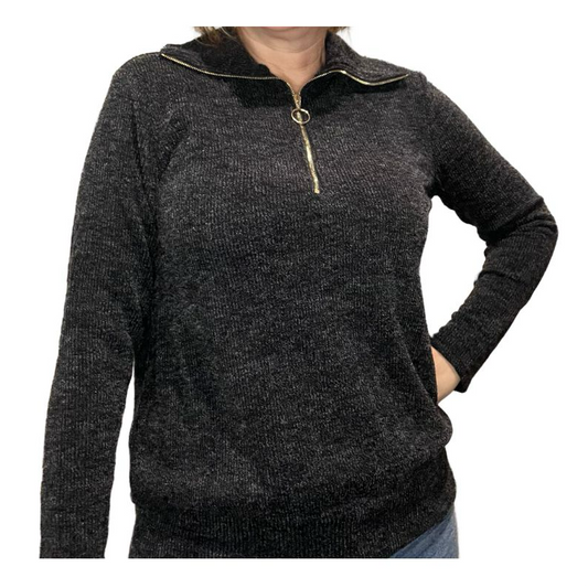 Long sleeve quarter zip sweater