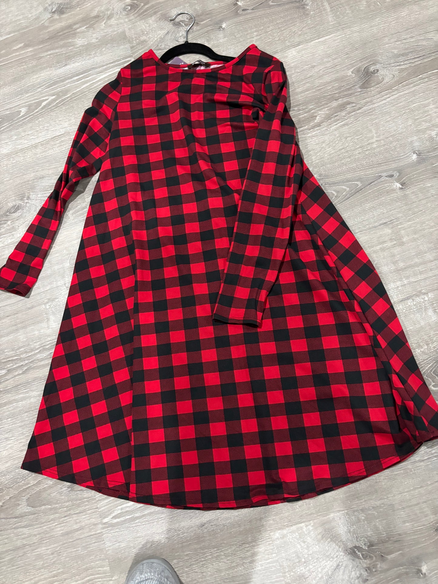 Casual plaid swing dress