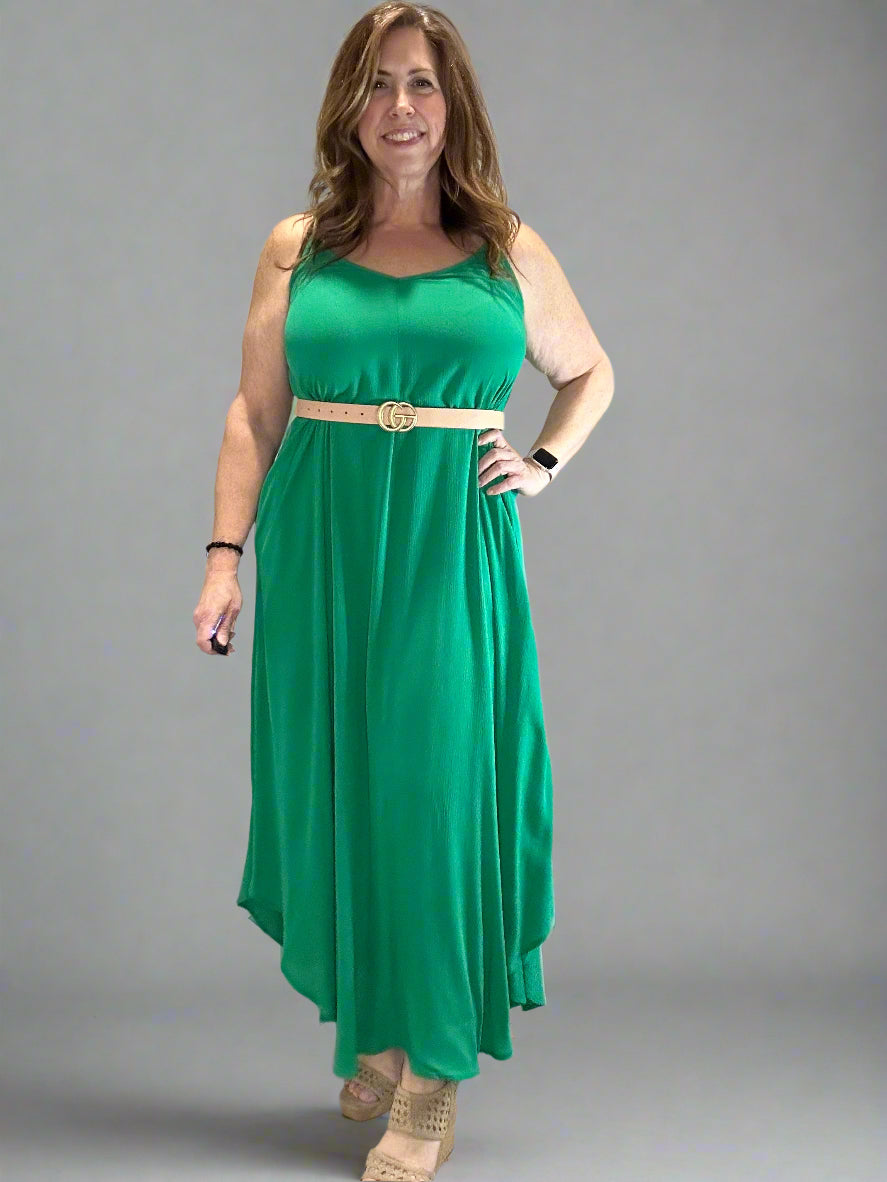 crinkle cami maxi dress