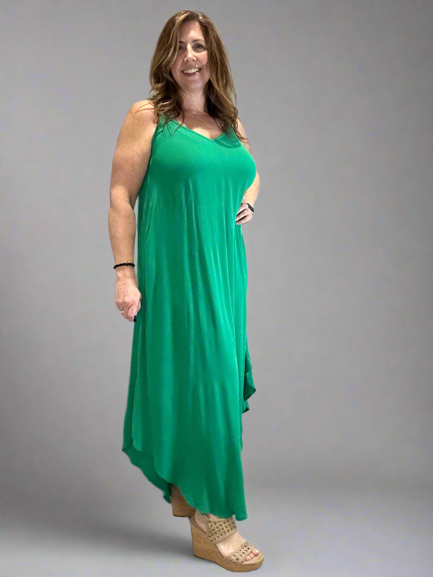 crinkle cami maxi dress